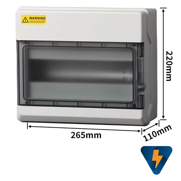 Tủ nhựa box nhựa gắn MCB CB chống nước 12 đường line