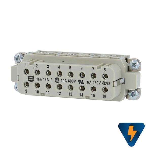 Han 16A Inserts Currents up to 16 A