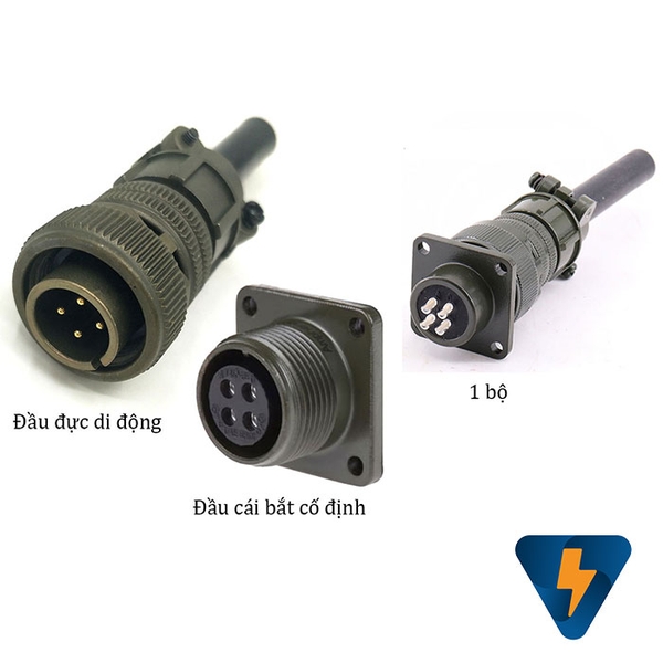 Giắc cắm (phích cắm) 4 chân 13A tròn