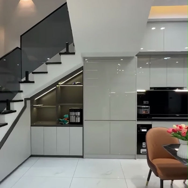 Thiết kế lắp đặt đặt nội thất nhà bếp, bộ nội thất nhựa inox nhà bếp ECO-HP003