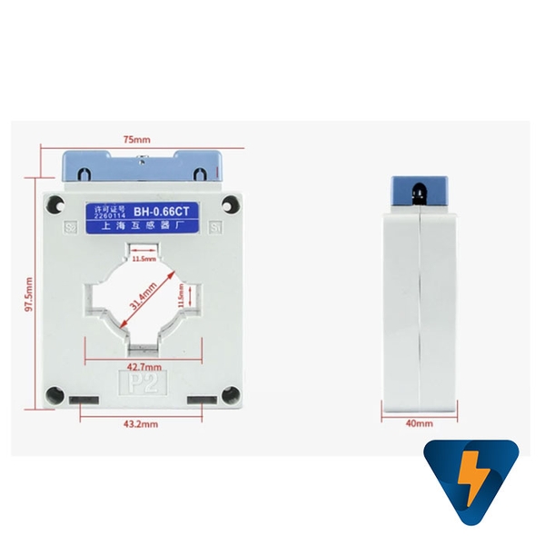 Biến dòng vuông BH-0.66CT 30I 100/5A