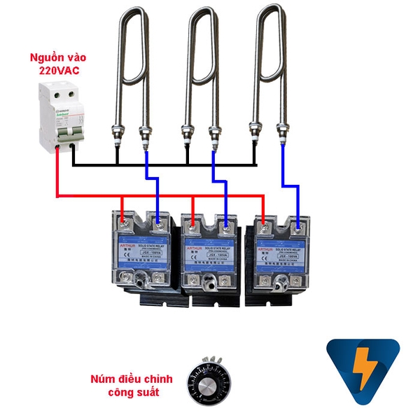 Bộ điều chỉnh điện trở 1 3 pha dimmer công suất cao
