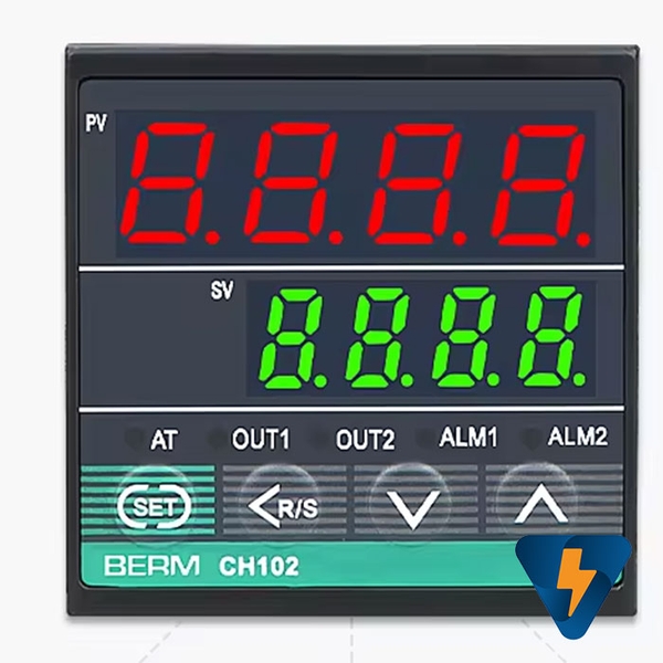 Đồng hồ điều khiển nhiệt độ PID BERM CH102 ra Relay SSR 48X48mm sử dụng cảm biến K PT100