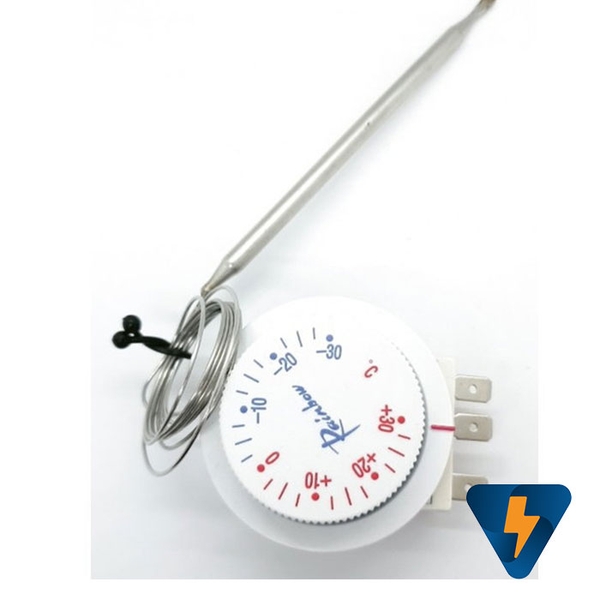 Công tắc điều khiển nhiệt độ máy lạnh, tủ lạnh, tủ làm mát, tủ bảo quản -30 đến + 30 độ