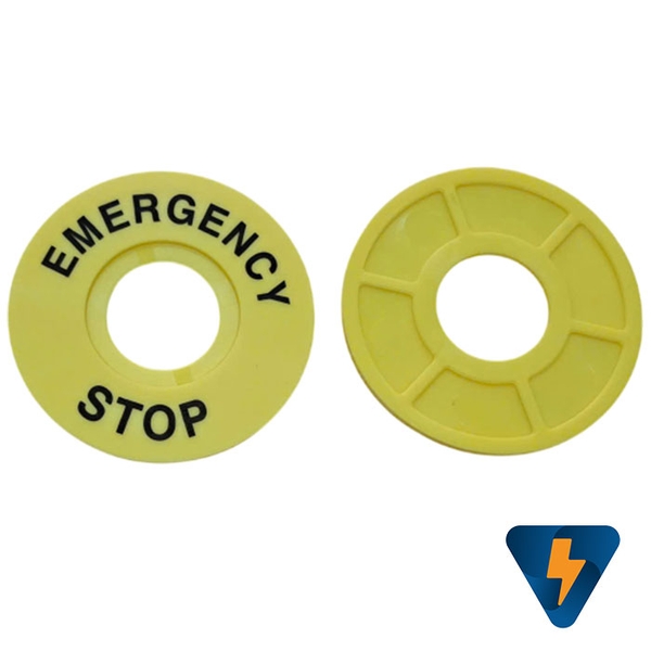 Miếng ghi tên nhãn mác Emergency Stop F13-60