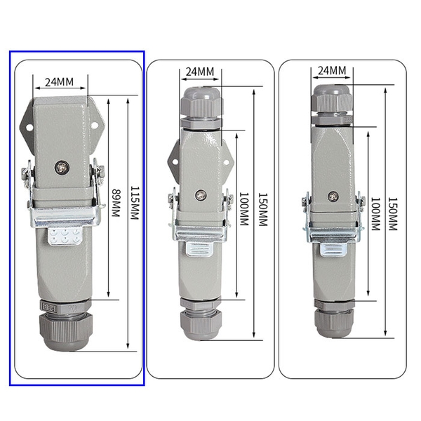 Giắc cắm (jack cắm) 5 chân 10A vuông kiểu nằm ngang