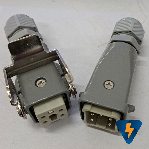 Giắc cắm (jack cắm) 5 chân 10A vuông 2 đầu nối di động