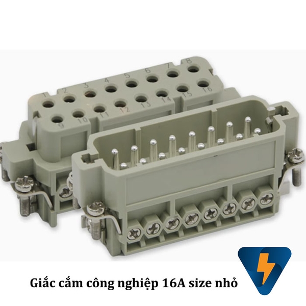 Giắc cắm công nghiệp 16 -32 chân 16A size nhỏ