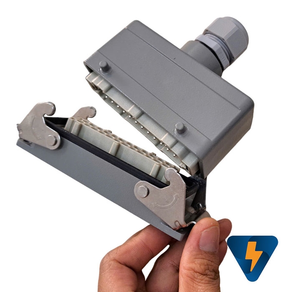 Đầu nối tải nặng cho cáp đồng trục Heavy Duty Connectors 24 Pin 16A hướng lên