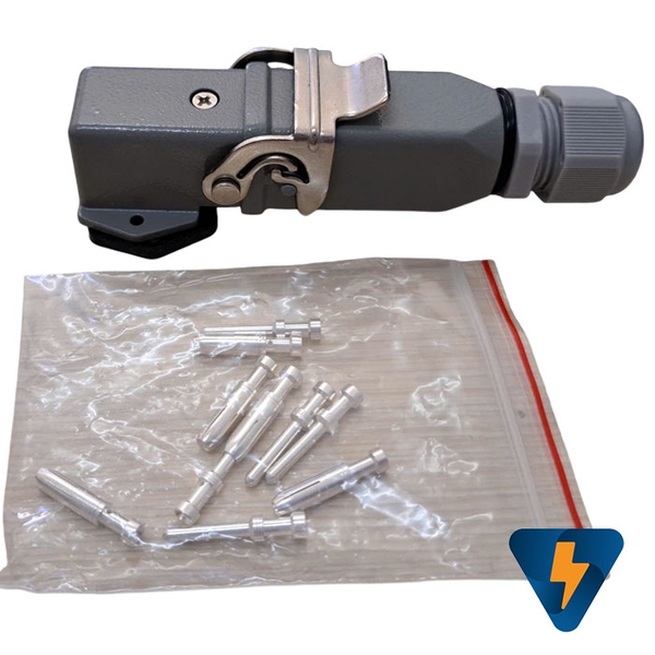 Giắc cắm 6 chân kiểu nằm ngang HDC-HQ-005-F HDC-HQ-005-M 16A 230V/400V 4kV