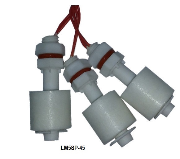 Phao báo mức nước nhựa phao đo mức nước bằng nhựa điện từ 45mm