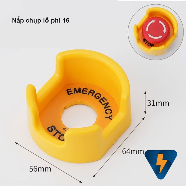 Vòng che vòng bảo vệ nắp chụp nút nhấn công tắc đèn báo phi 16