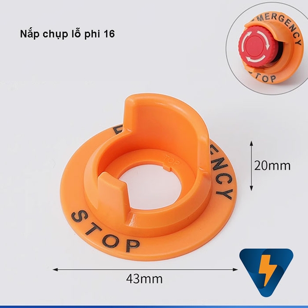 Vòng che vòng bảo vệ nắp chụp nút nhấn công tắc đèn báo phi 16