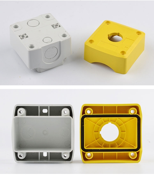 Hộp 1 lỗ phi 22 phi 25 phi 30 màu vàng màu xám chống nước IP65