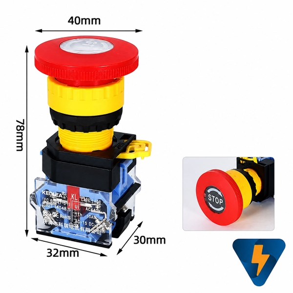 Nút nhấn khẩn cấp chất lượng cao VTPLA38-Estop