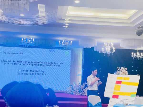 TẬP HUẤN BÌNH ĐẲNG GIỚI VÀ LỒNG GHÉP GIỚI TRONG LĨNH VỰC BIẾN ĐỔI KHÍ HẬU, BẢO VỆ MÔI TRƯỜNG VÀ GIẢM NHẸ RỦI RO THIÊN TAI