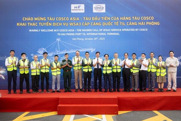 Dự Án Đón Tàu COSCO ASIA Mở Ra Tuyến Dịch Vụ Hàng Hải Mới