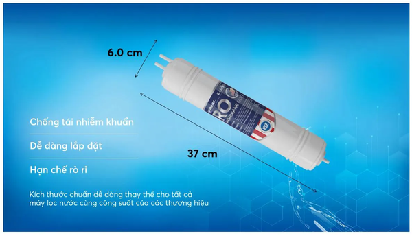 Màng RO 100GDP Purifim Karofi nhập khẩu Mỹ nối nhanh bảo hành chính hãng 3 tháng