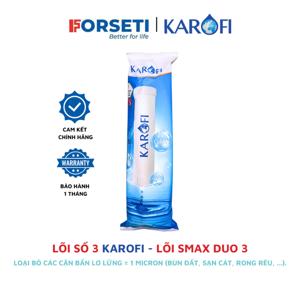 Lõi lọc số 3 Karofi - Lõi Smax Duo 3 - Vi lọc đa điểm - KAROFI