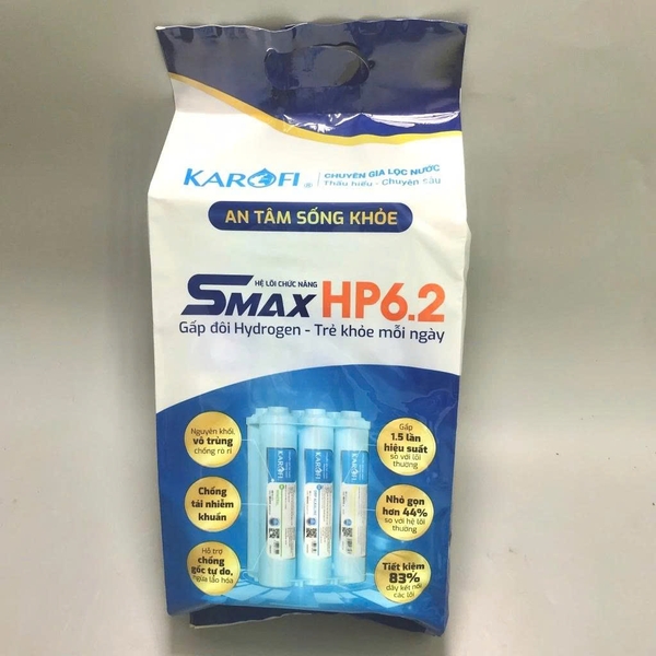 Cụm 6 lõi lọc chức năng Smax hiệu suất cao HP 6.2 Karofi lắp cho máy KAQ-U05, KAQ-U95, KAQ-O07, ERO100,...