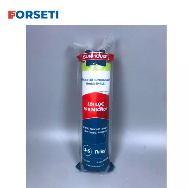 Bộ 5 lõi lọc nước Sunhouse chính hãng ( Bộ lõi thô 1,2,3 và 2 lõi 1) dùng cho máy lọc nước Sunhouse