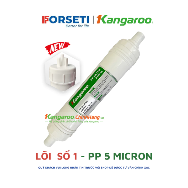 Lõi số 1 HK đúc liền lắp cho máy lọc nước Kangaroo KG100HK - lõi PP5 micron