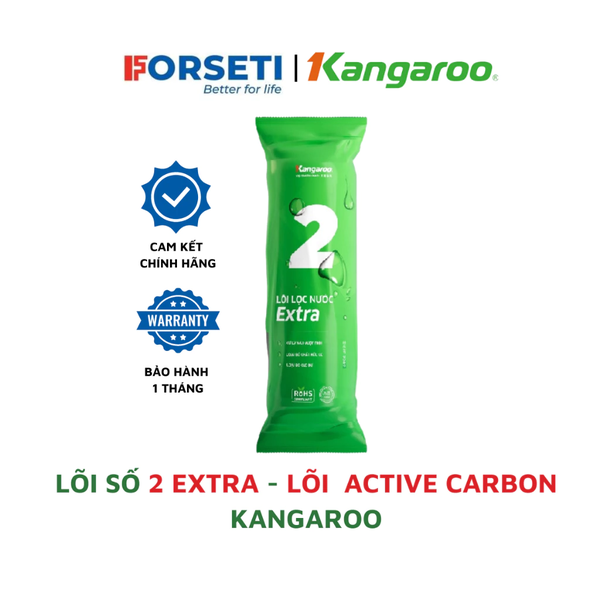 Lõi lọc nước số 2 Kangaroo Chính Hãng - lõi than hoạt tính dạng hạt có tác dụng khử màu, mùi hôi trong nước