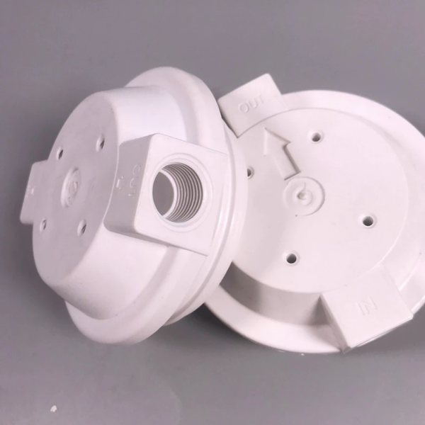 Cốc lọc trong, đục FORSETI 10 inch ren 13 hoặc ren 21 dùng cho máy lọc nước RO (đã bao gồm nắp+gioăng+2 cút đầu ra)