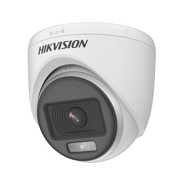 Camera bán cầu HD-TVI ColorVu 2MP Hikvision DS-2CE70DF0T-PFS, có micro thu âm qua cáp đồng trục