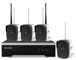 Bộ kit camera WiFi Hikvision NK44W0H 4MP: 4 camera thân trụ 2K + đầu ghi NVR WiFi 4 kênh