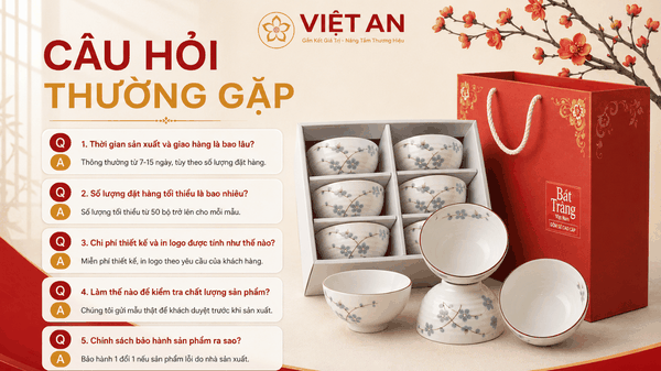 bộ bát đĩa in logo 8