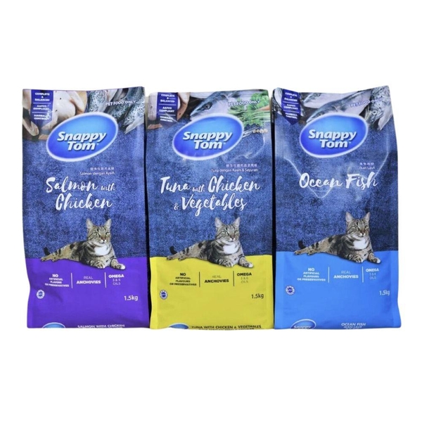 Hạt Cho Mèo Snappy Tom Mix Cá Sấy