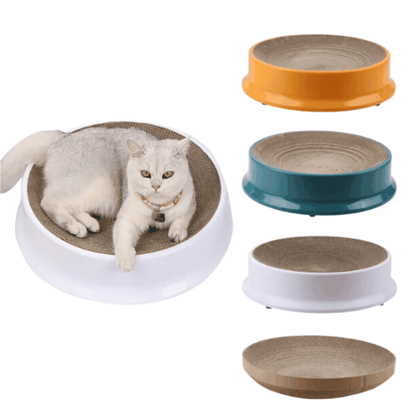 Bàn Cào Móng Giấy Ổ Nằm Tròn Có Đế Nhựa Cho Mèo 43cm