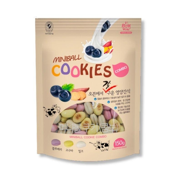 Bánh Thưởng Cho Chó Bánh Cookie Miniball Bowwow (150g)