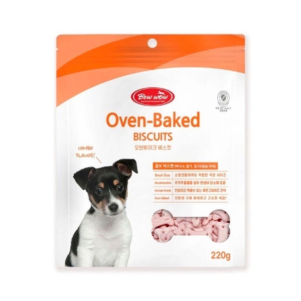 Bánh Thưởng Cho Chó Bánh Quy Bowwow Oven Baked Biscuits (220g)