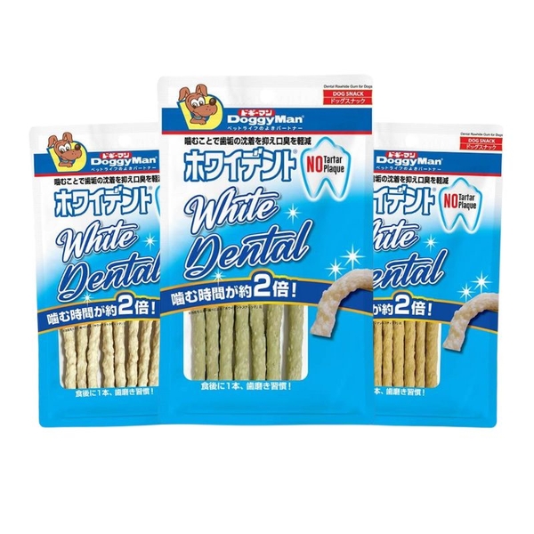 Bánh Thưởng Cho Chó Que Dai Da Bò Doggyman White Dental (120g)