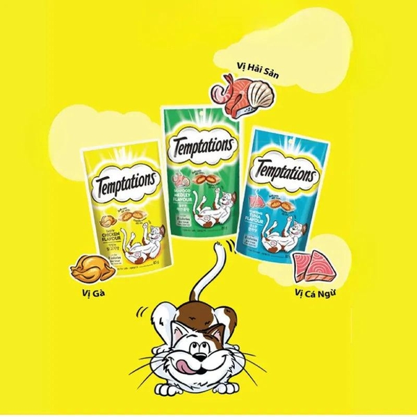 Bánh Thưởng Cho Mèo Temptations (30g) (Ngẫu nhiên)