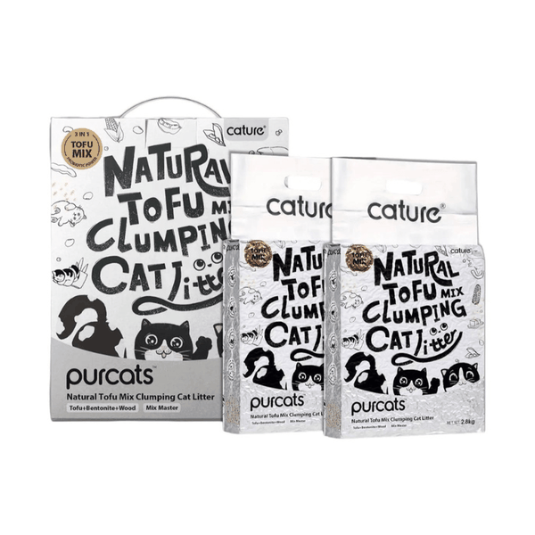 Cát Mèo Mix 3in1 Đậu Nành + Đất Sét + Gỗ Cature 2.(8kg) (7L)
