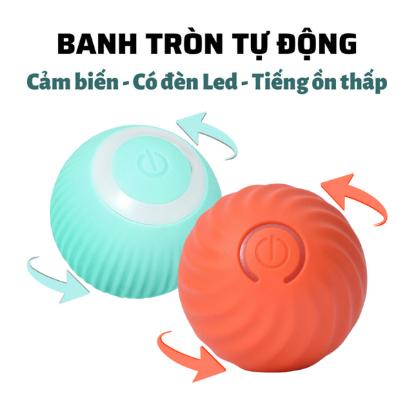 Đồ Chơi Chó Mèo Banh Cảm Biến Tự Động Petq