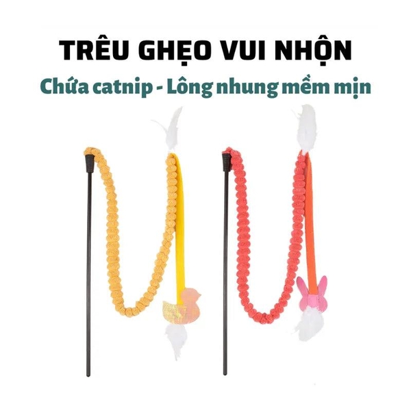 Đồ Chơi Cho Mèo Cần Câu Mèo Co Giãn Fofos