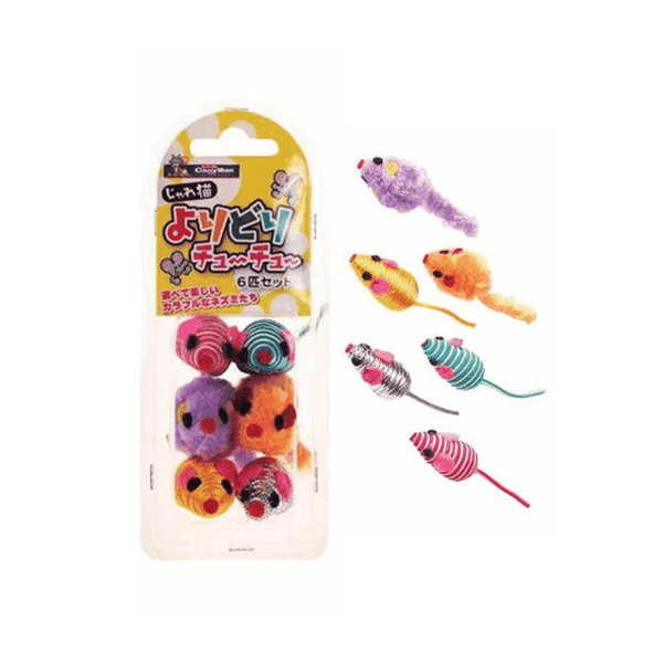Hộp 6 Chuột Mini Cattyman Đồ Chơi Cho Mèo