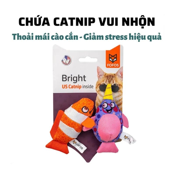 Đồ Chơi Cho Mèo Set 2 Cá Nemo Catnip Fofos
