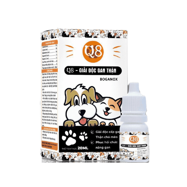 Dung Dịch Giải Độc Gan Thận Cho Chó Mèo Q8 Boganox (20ml)