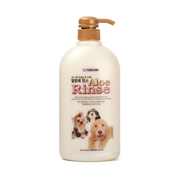 Dầu Xả Nha Đam Mềm Mượt Lông Chó Mèo Forcans Aloe Rinse (750ml)