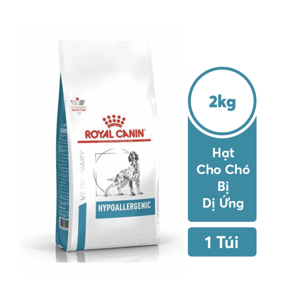 Thức Ăn Hạt Điều Trị Bệnh Cho Chó Bị Dị Ứng Royal Canin Hypoallergenic (2kg)
