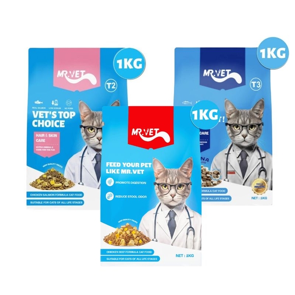 Hạt Cho Mèo Mr Vet (1KG)