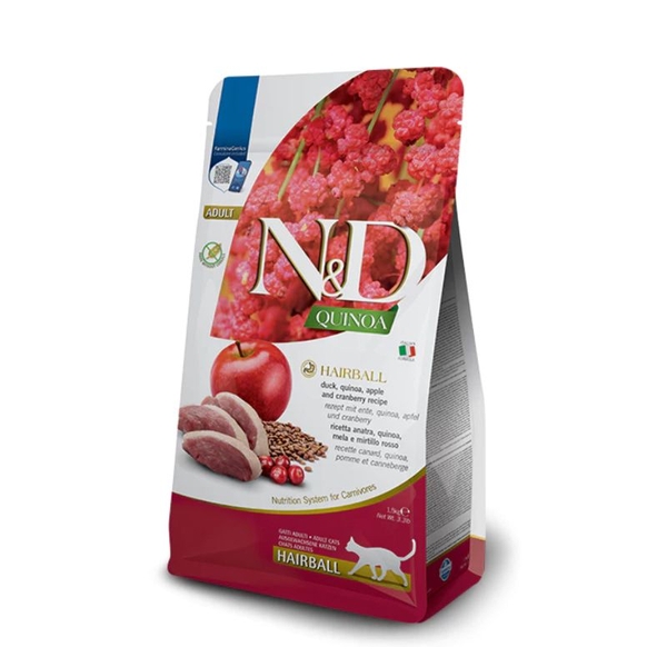 Hạt Cho Mèo Trưởng Thành N&d Dòng Quinoa Hairball