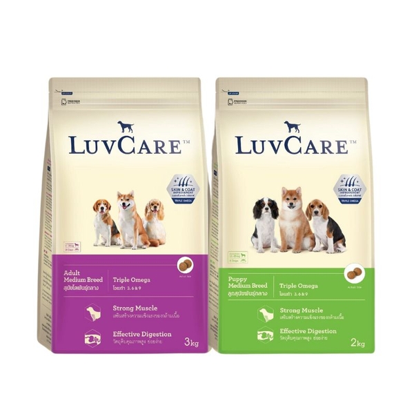Hạt Luvcare Medium Dưỡng Lông Da Cho Chó Giống Vừa