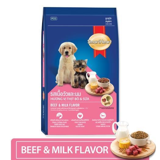 Hạt Cho Chó Con Smartheart Puppy Vị Bò & Sữa