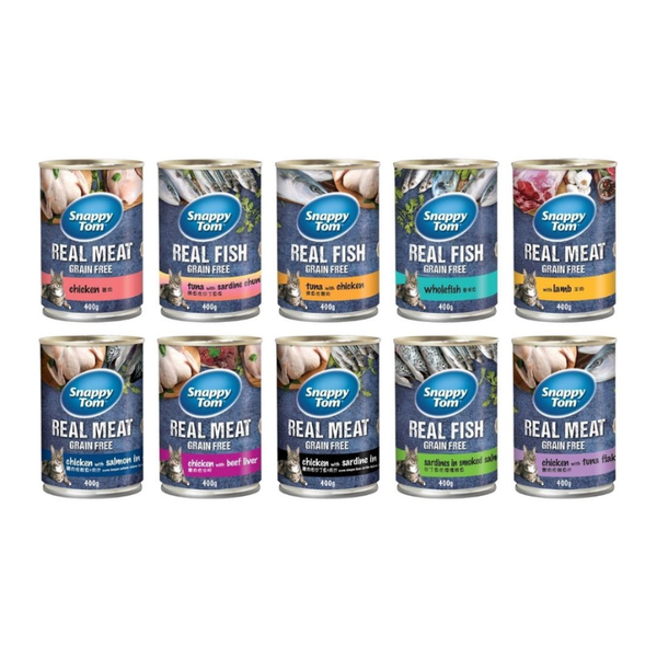 Pate Mèo Snappy Tom Real Fish (400g)